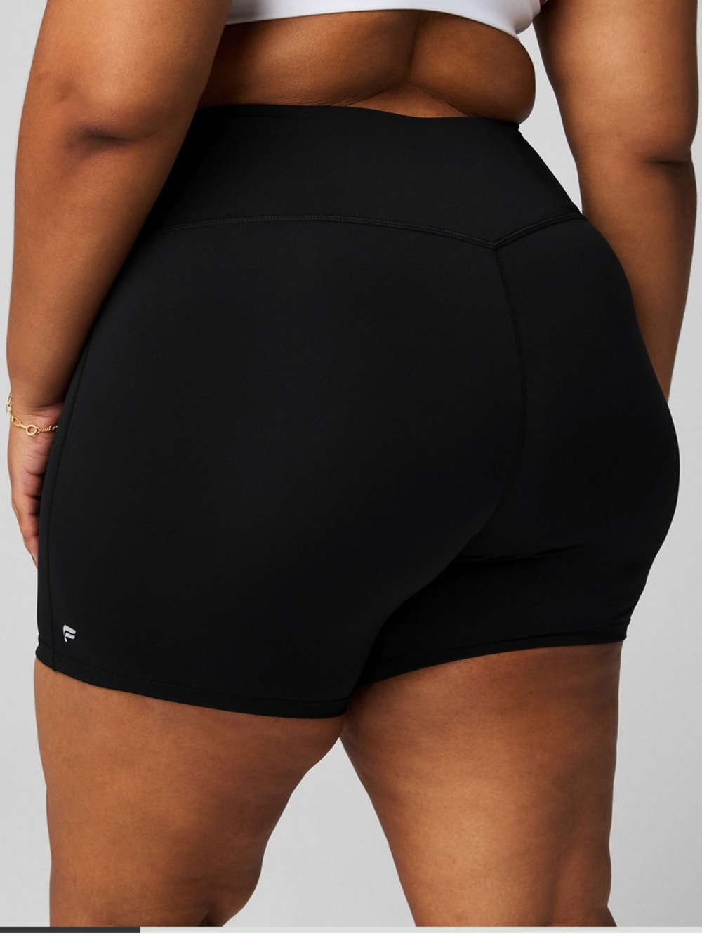 Fabletics Black High-Rise Bike Shorts